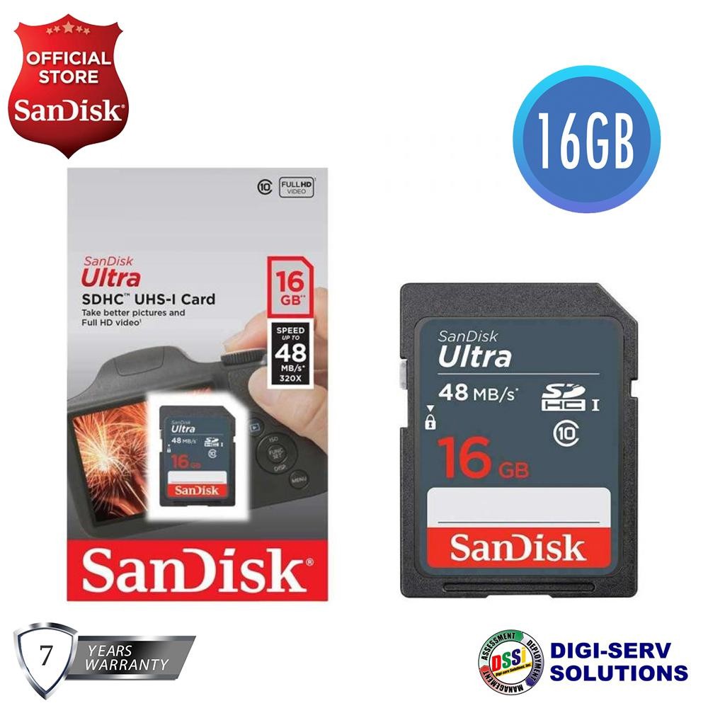 SanDisk Ultra SDHC Class 10 UHS-I 16GB SDSDUNB-016G-GN3IN (Speed up to ...