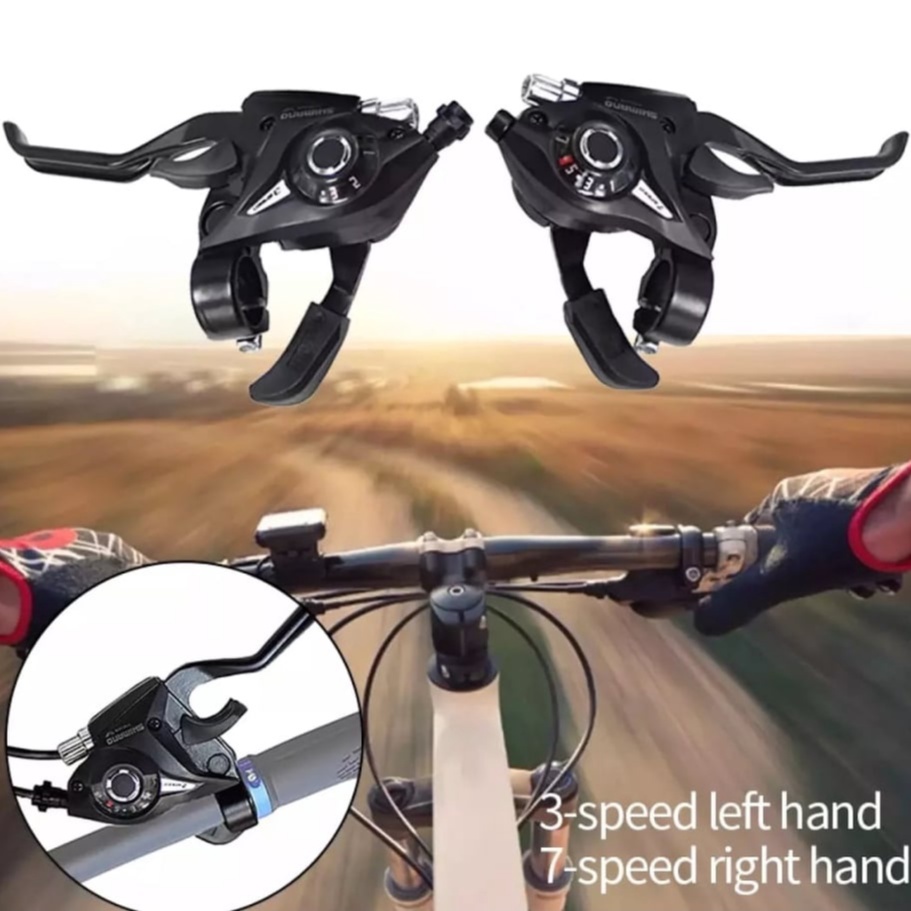 2Pcs DW 01 21 Speed Combo Shifter Sets Brake For Mountain 3X8 MTB Bike Levers Trigger RD