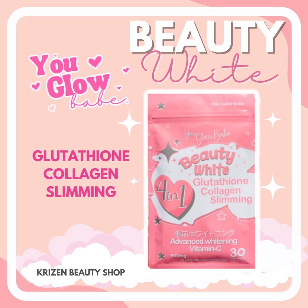 You Glow Babe Beauty White 4in1 Glutathione Collagen Slimming Capsules Shopee Philippines