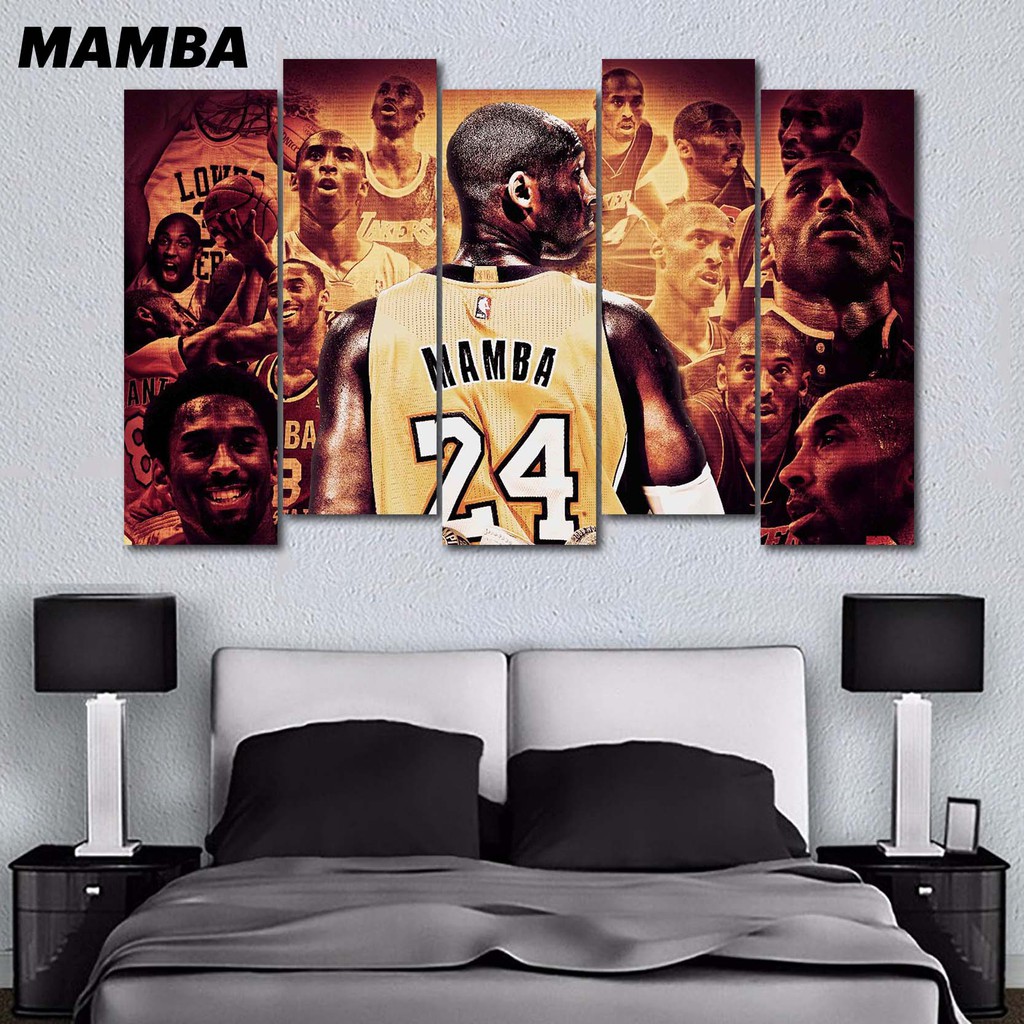 NBA Kobe Bryant Lebron James Stephen Curry Wall Art Decor | Shopee ...