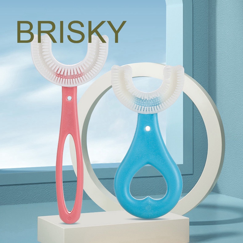 BRISKY Kids U-Shape Silicone Soft Toothbrush 360 Degree Mouthwash Baby ...