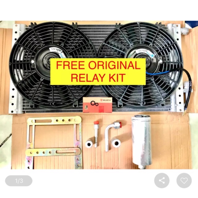 Car aircon Long condenser 12x23 kit aux fan sanden parte honda Shopee