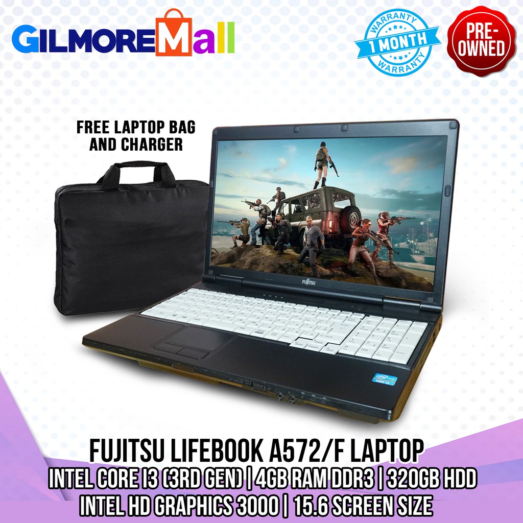 Fujitsu Lifebook A572/F Laptop | Intel Core i3 3rd Gen 4GB 320GB