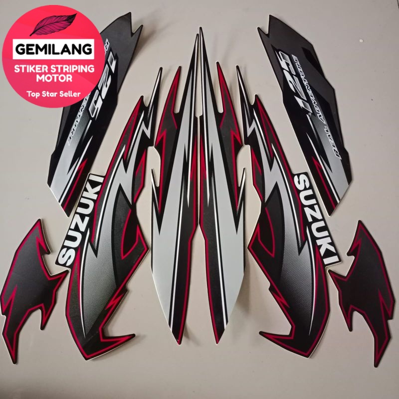 HITAM Striping Decal Polet Sticker suzuki thunder 125 black 2013 list ...