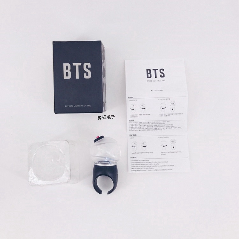 Official light finger ring bts hot sale