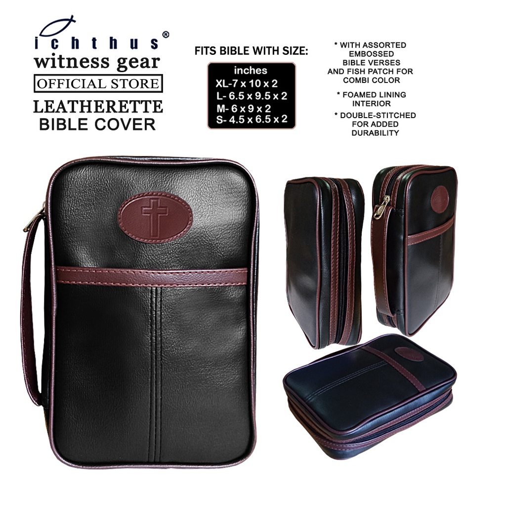 Bible Cover Sturdy and Affordable Bible Cover with Zipper Bible Cover Case Leatherette Shopee