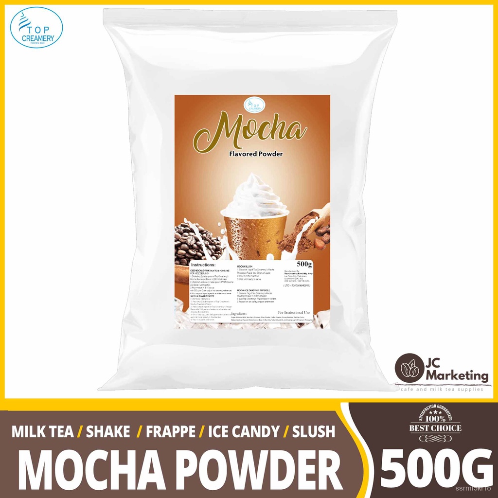 Top Creamerys™ Mocha Powdered Flavor Drink 500g Can Use For Milk Tea Shake Frappe Slush Ice 8891