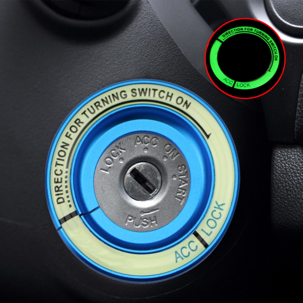 Luminous Car Ignition Key Ring Enigne Hole Cover Sticker for Mitsubishi ...