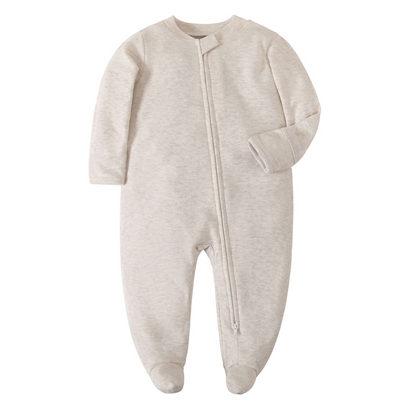 Baby Footed Pajamas with Mitten Cuffs Unisex Newborn Infant 2 Ways Zipper Cotton Footie Onesies Shopee Philippines
