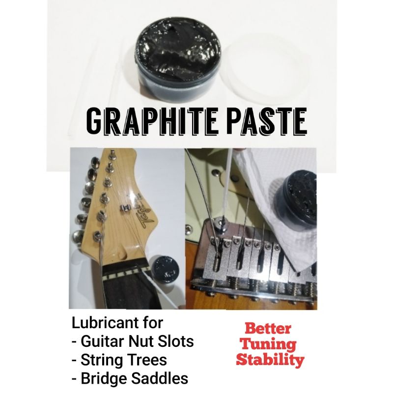 Guitar Graphite Paste Guitar Nut, Bridge, Saddle Lubricant for Electric & Acoustic guitars tune