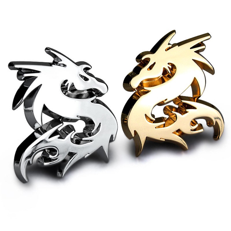 Modified Dragon Metal Car Body Sticker Auto Grille Emblem Rear Badge ...
