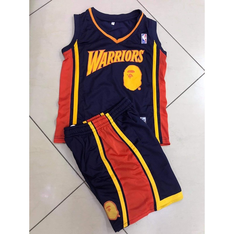 Warriors bape hot sale jersey