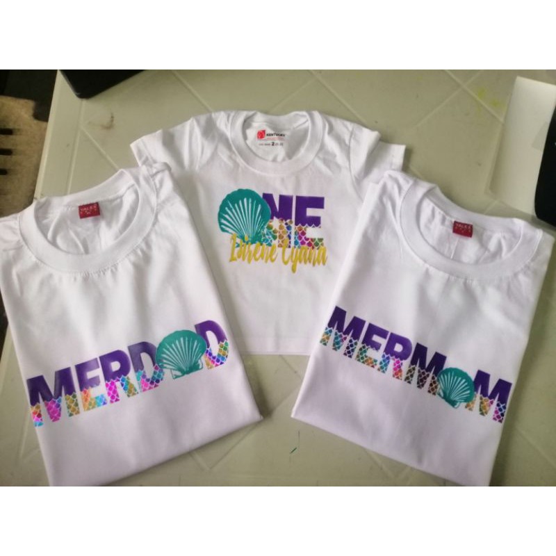 Mermaid theme hot sale birthday shirts