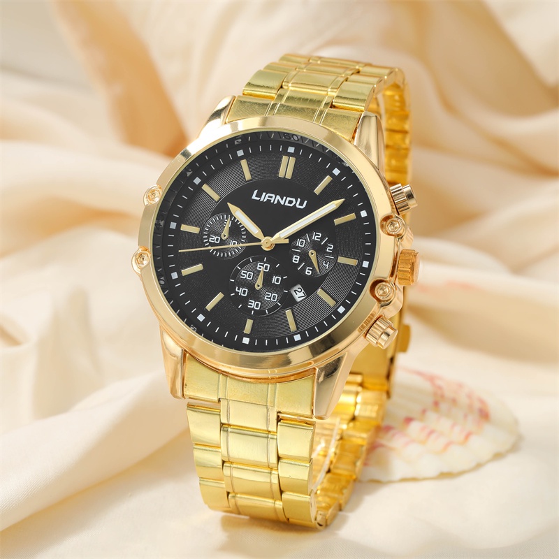 LIANDU luxury Original Sports Waterproof Black Stainless Steel Quartz Wrist Watch for Men Shopee Philippines