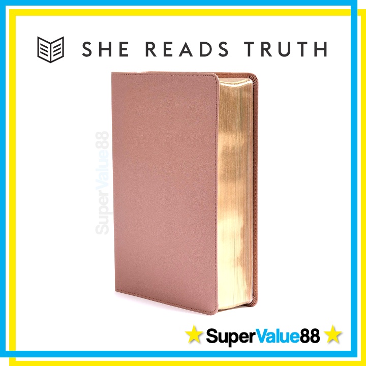 CSB She Reads Truth Study Bible (Pink Rose Gold/Blue LeatherTouch ...