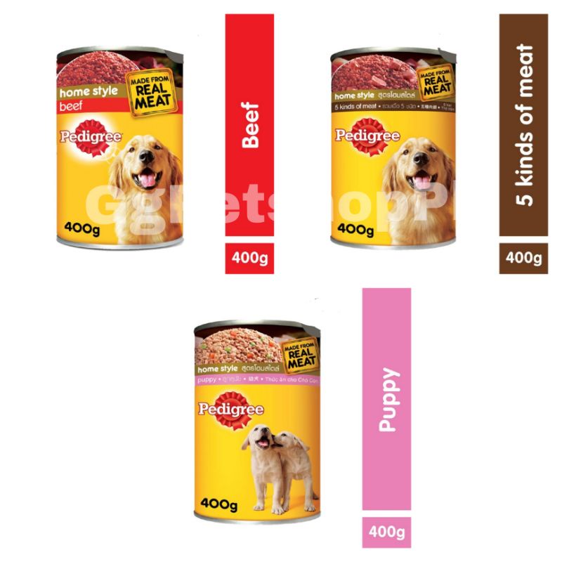 Pedigree In Can Dog Food Puppy Adult Dog 400g | Shopee Philippines