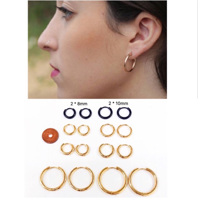 Hoop earrings clearance shopee