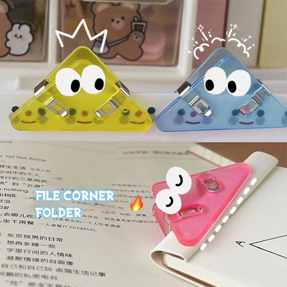 Simple style Stationery triangle Corner plastic clip | Shopee Philippines
