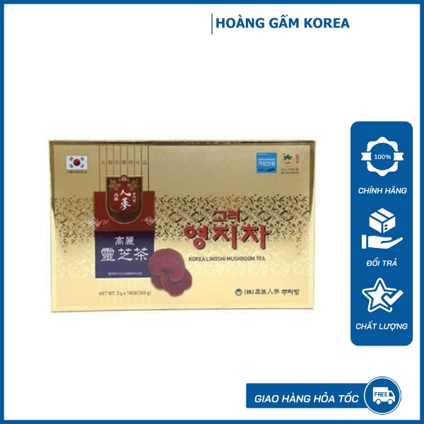 Lingshi Mushroom Korean Ganoderma Tea yellow box 100 packs 3g | Shopee ...