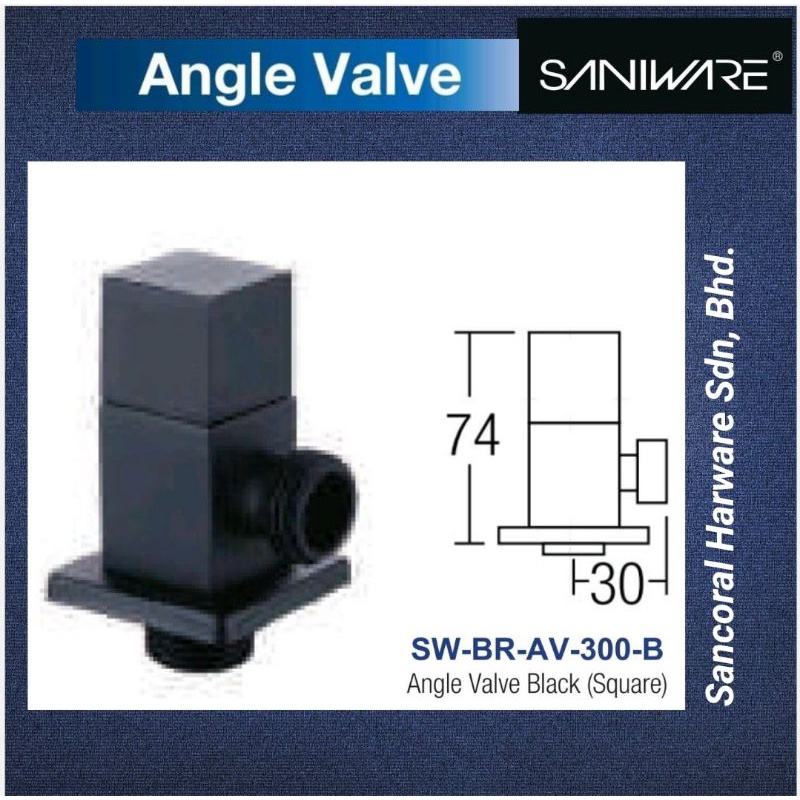 Angle Valve Kepala Pipe Cisten Valve Flexcible Valve Toilet Valve Diy