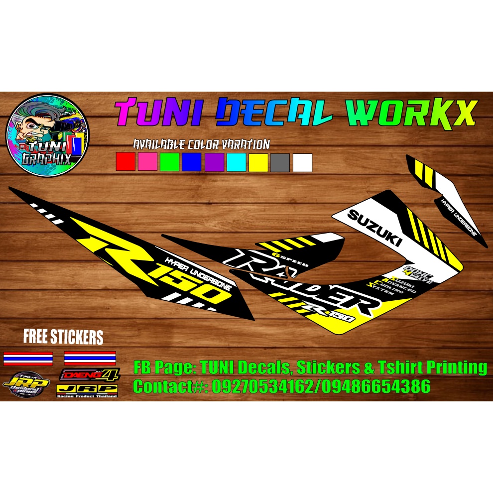 Suzuki Raider 150 Carb ( Decals With Freebies ) | Shopee Philippines