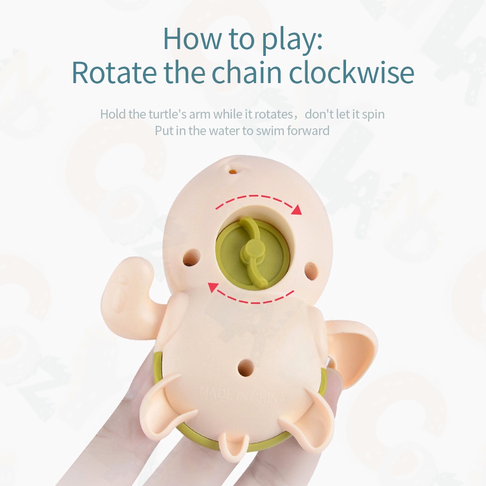 Cozyland Baby toy clockwork turtle swimming bath toy for children ...