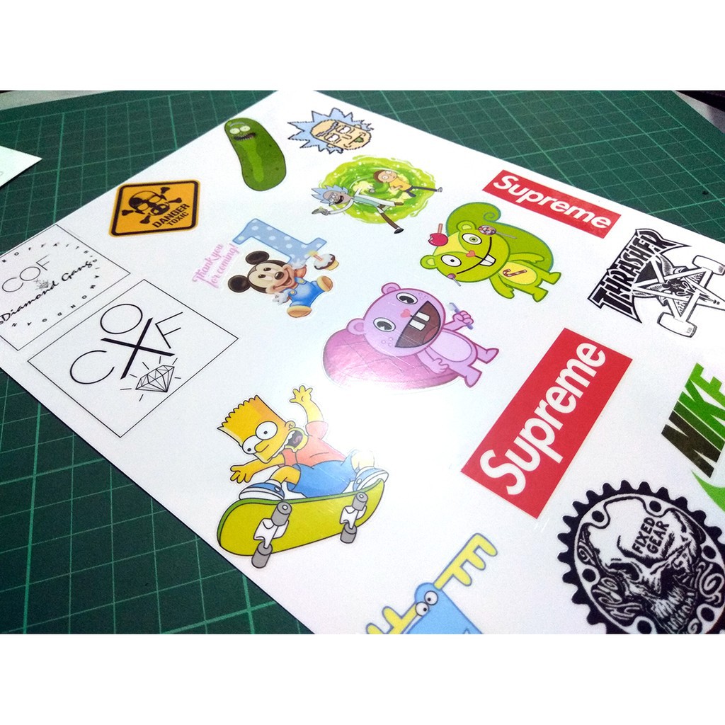 Customized Vinyl Stickers White Background Half Cut Only | Shopee ...