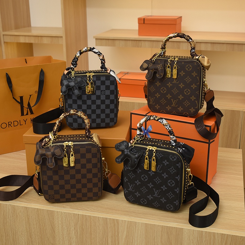 Premium Quality】 LV Box Bag Sling Bag For Women on sale Korean