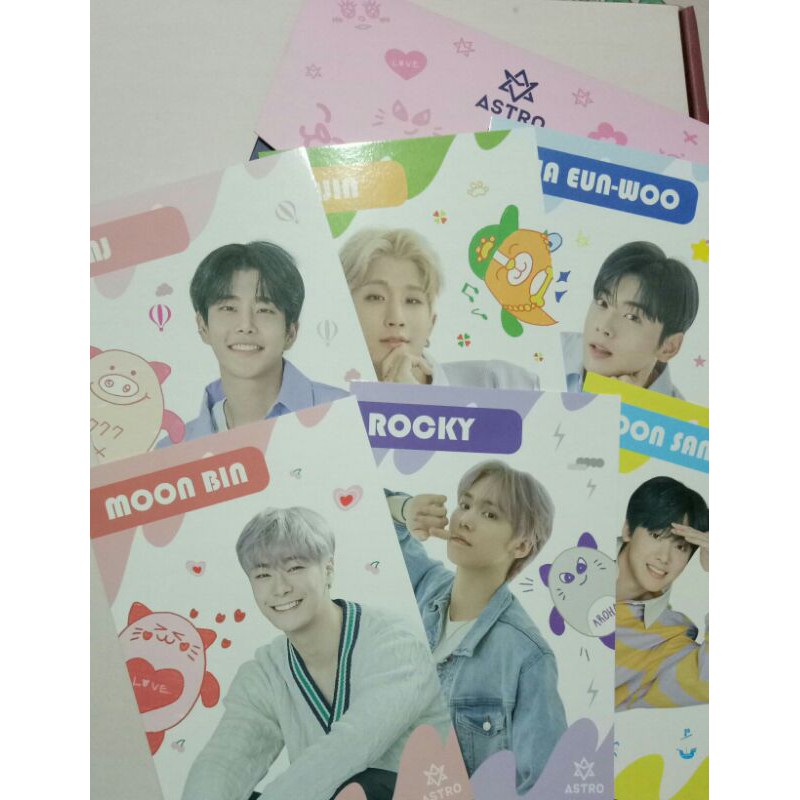 ASTRO OFFICIAL ROROHA PHOTOCARDS (CHA EUNWOO, MJ, MOONBIN, SANHA