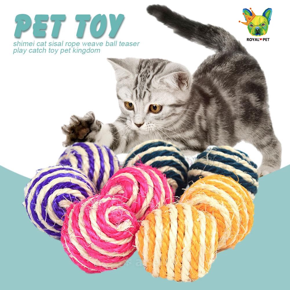 Pet sisal ball cat knitting ball cat scratching ball teasing cat ...