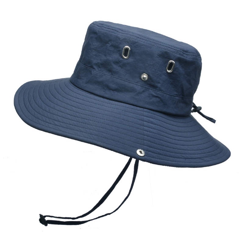 Waterproof fabric Summer men s breathable sun hat outdoor fishing hat sunscreen solid color fisherman hat big brim travel female bucket hat xl Shopee Philippines