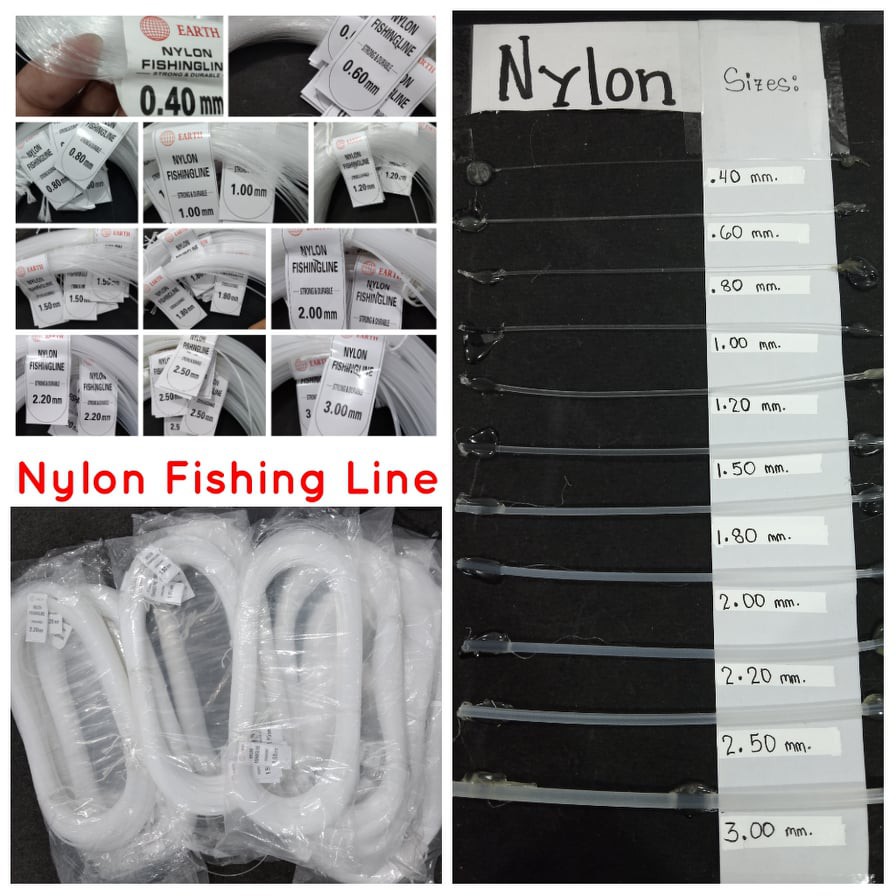 Nylon fishing line eleven sizes 1kl per pack. strong & durable