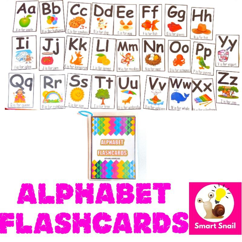 LAMINATED ALPHABETS FLASHCARD | Shopee Philippines