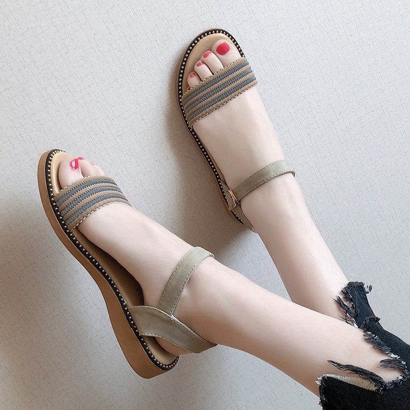 Flat store sandals shopee