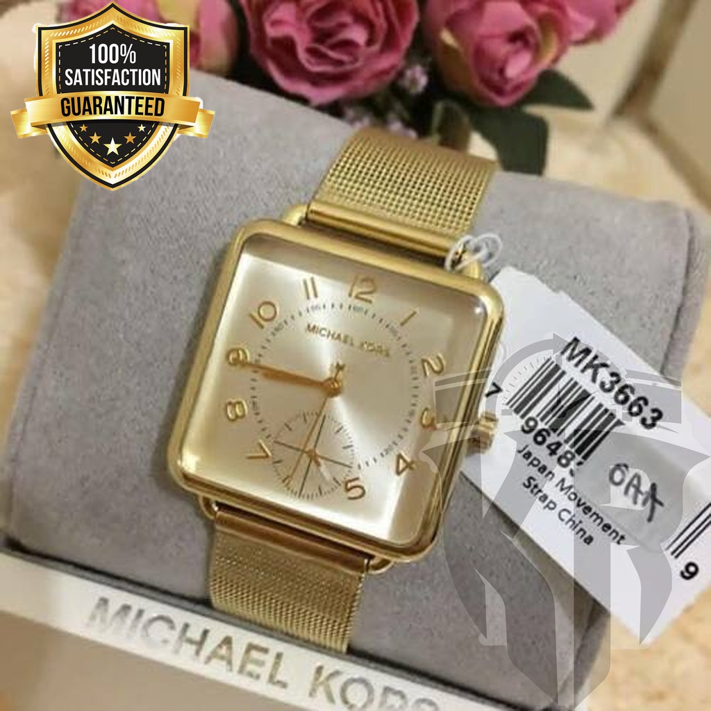 Michael Kors Womens Brenner Gold Tone Stainless Steel Mesh Bracelet Watch by K R Shop Shopee Philippines