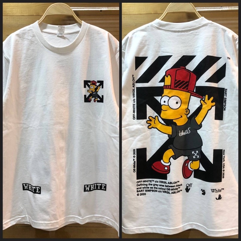 Off white bart clearance simpson t shirt