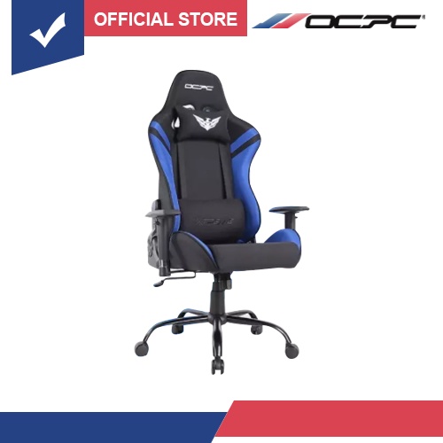 OCPC XT II FABRIC GAMING CHAIR /METAL BASE/2D ARMREST (BLACK/BLUE