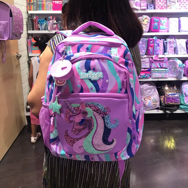 Smiggle purple unicorn online bag