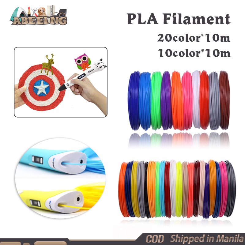 10M 10/20 Color 3D Printer Pen PLA Filament Kit Excellent Quality ...