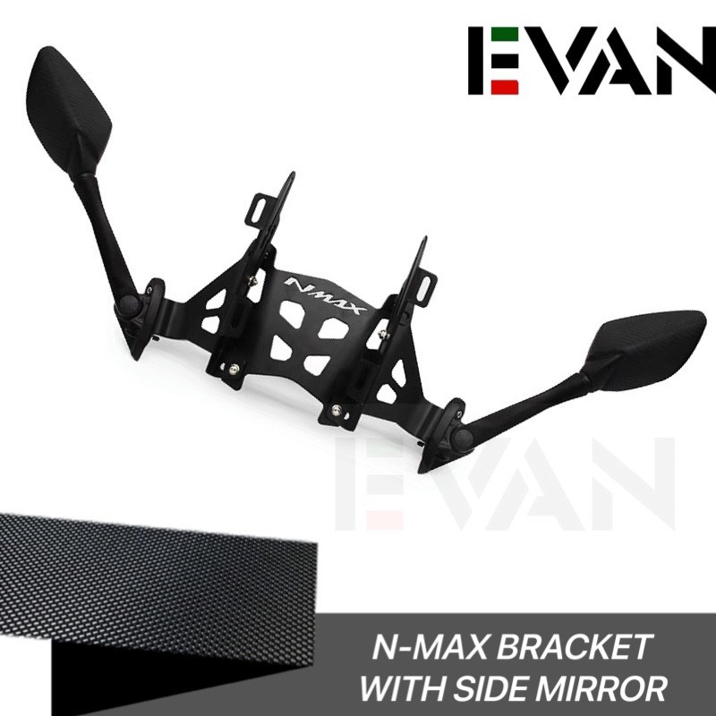 Nmax v2 With Corbon Side Mirror And Windshield Bracket/Side Mirror
