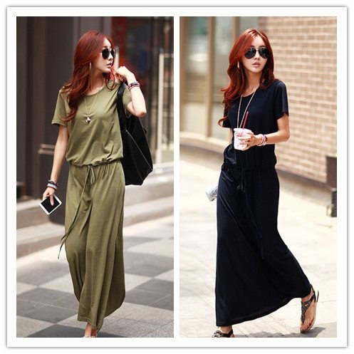 Plus Size Korean Bangkok Dress Summer Casual Maxi Long Shirt Dress Shopee Philippines