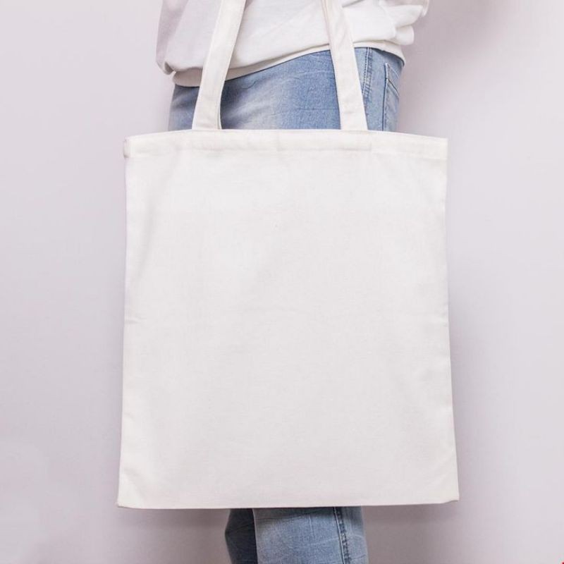 Plain White Canvas Tote Bag | Shopee Philippines