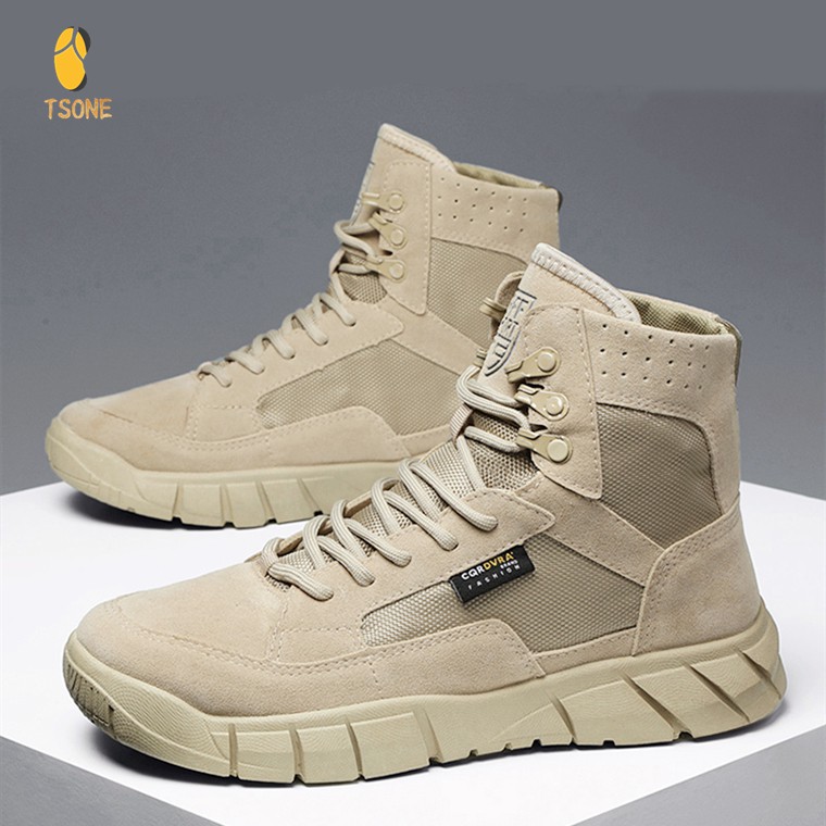 TSONE Men shoes, outdoor hiking boots, Martin boots,breathable high-top ...
