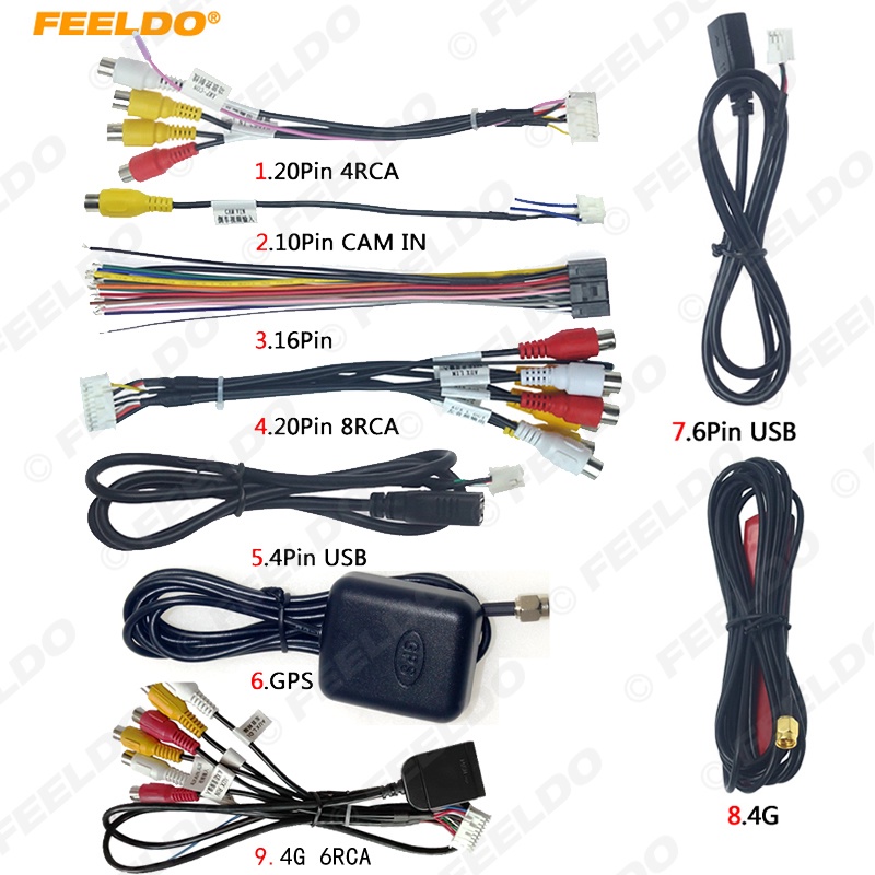 Car Head Unit Stereo Wire Harness Kits Compatible For XY AUTO Android