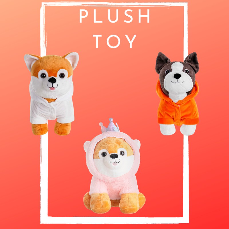 Corgi stuffed store toy miniso