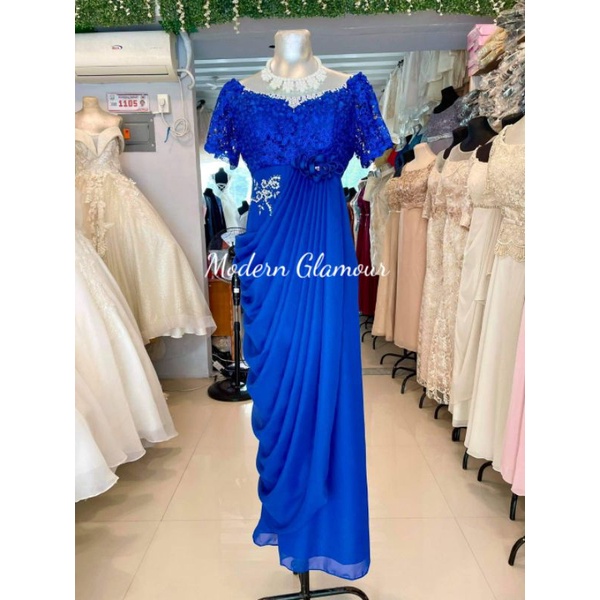 ROYAL BLUE NINANG GOWN, MOTHER OF THE BRIDE, PRINCIPAL SPONSOR GOWN ...