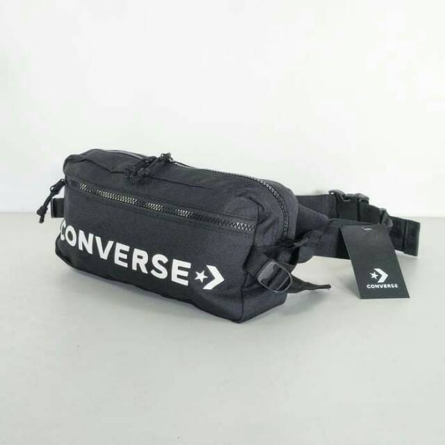 Converse Hip Pack Black Waist Bag Converse Premium Waistbag Shopee Philippines