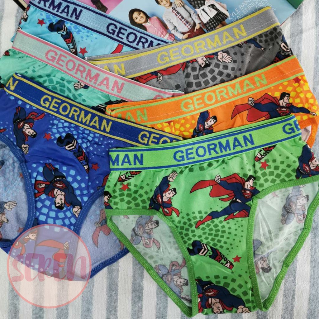 COD 12 pcs Kids Brief Superman Underwear for 6-8 yrs old #BO-258