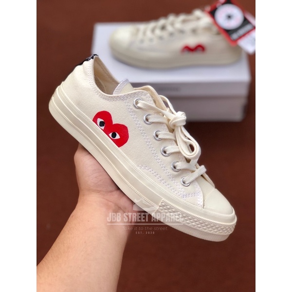 Cdg shop cream converse