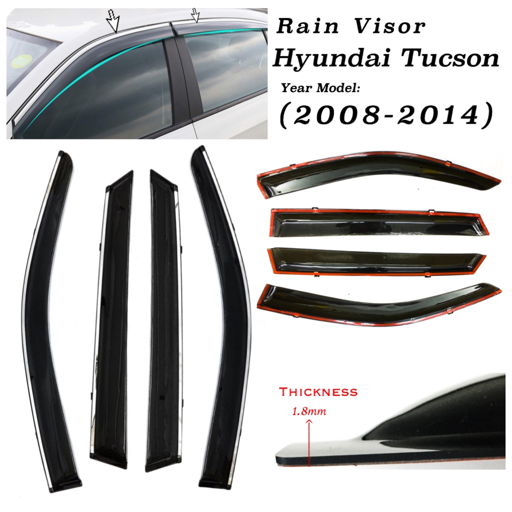 Bocni Vetrobrani Deflektori HYUNDAI TUCSON (2004-2010) - KupujemProdajem